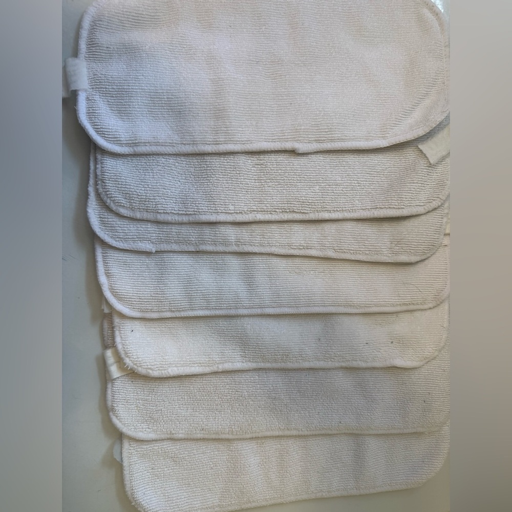 Lot of 7 microfiber diaper liners